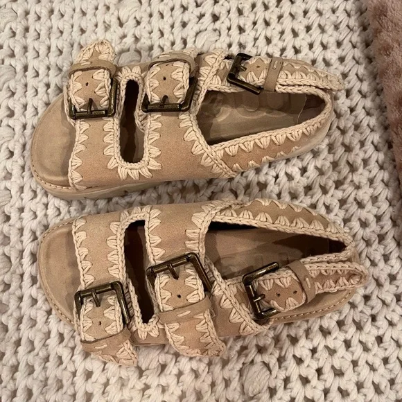 Mou suede flatbed sandals - Picture 2 of 7